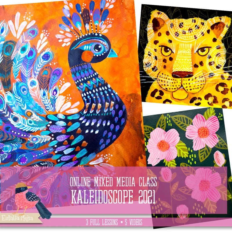 Online Virtual Mixed Media Art Classes and · Eulalia Mejia