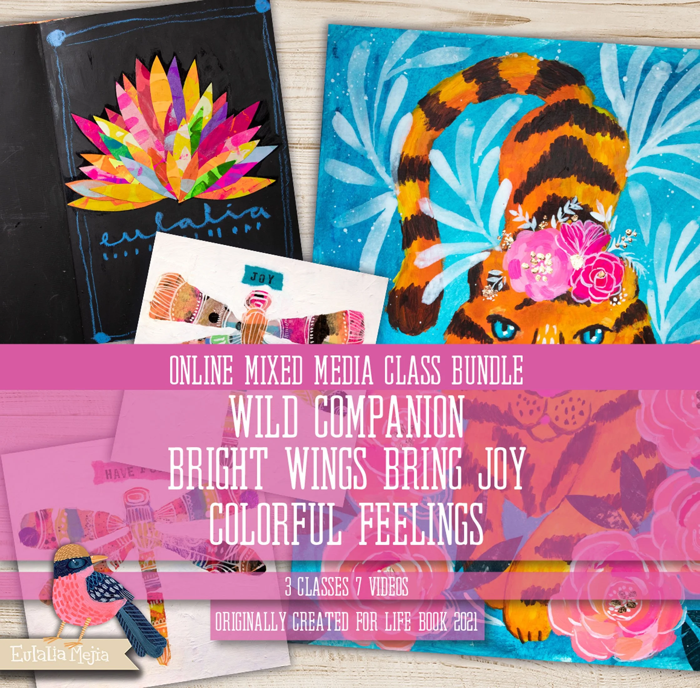 Online Virtual Mixed Media Art Classes and · Eulalia Mejia