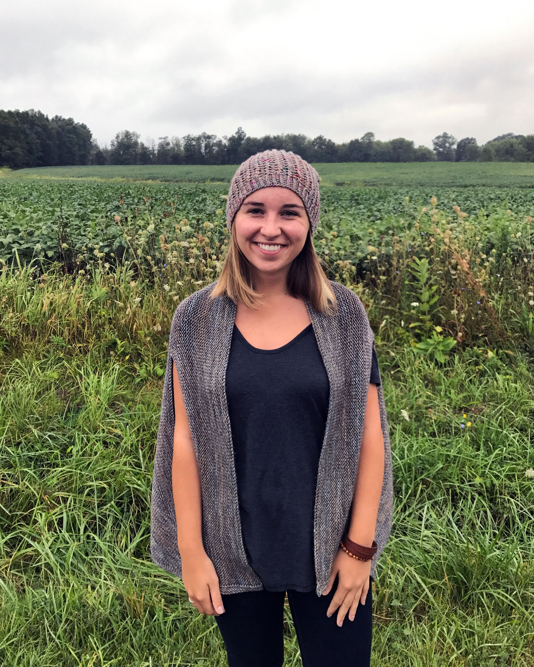 The Rachel Wrap worn as a vest