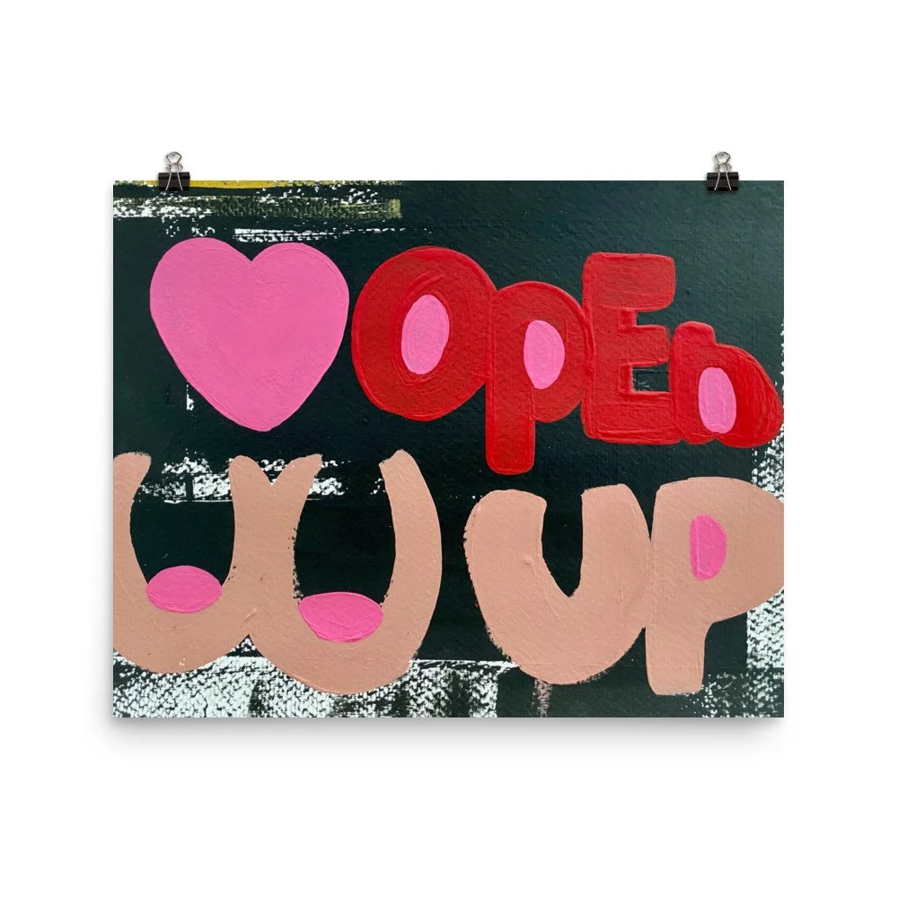 Art Print Heart Open Tits Up!