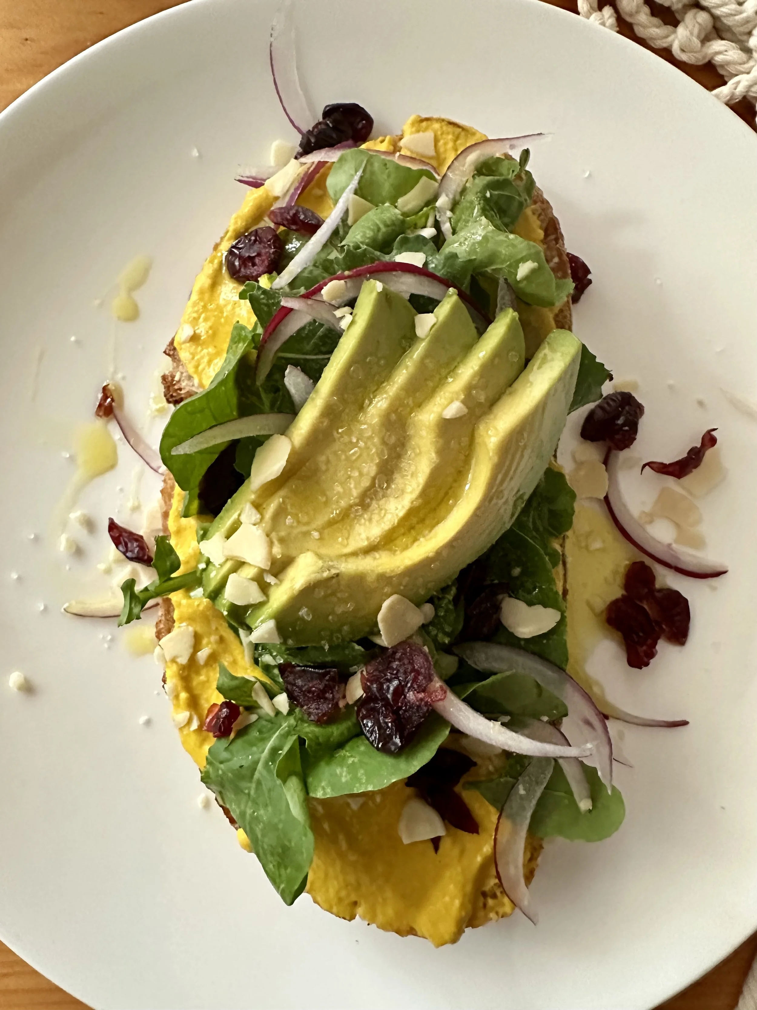 The Perfect Turmeric Hummus Toast