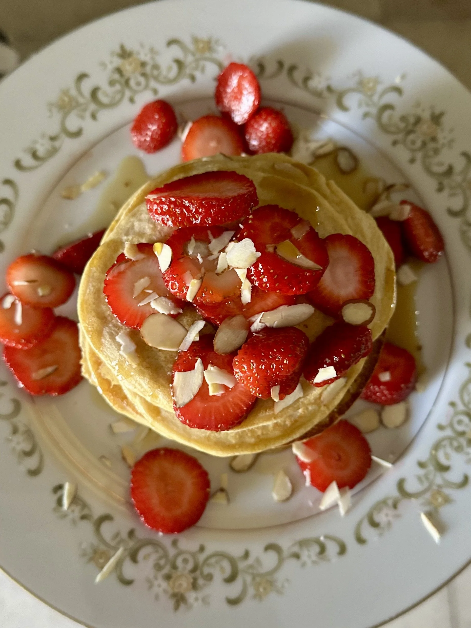 Lemon Ricotta Cottage Cheese Pancakes