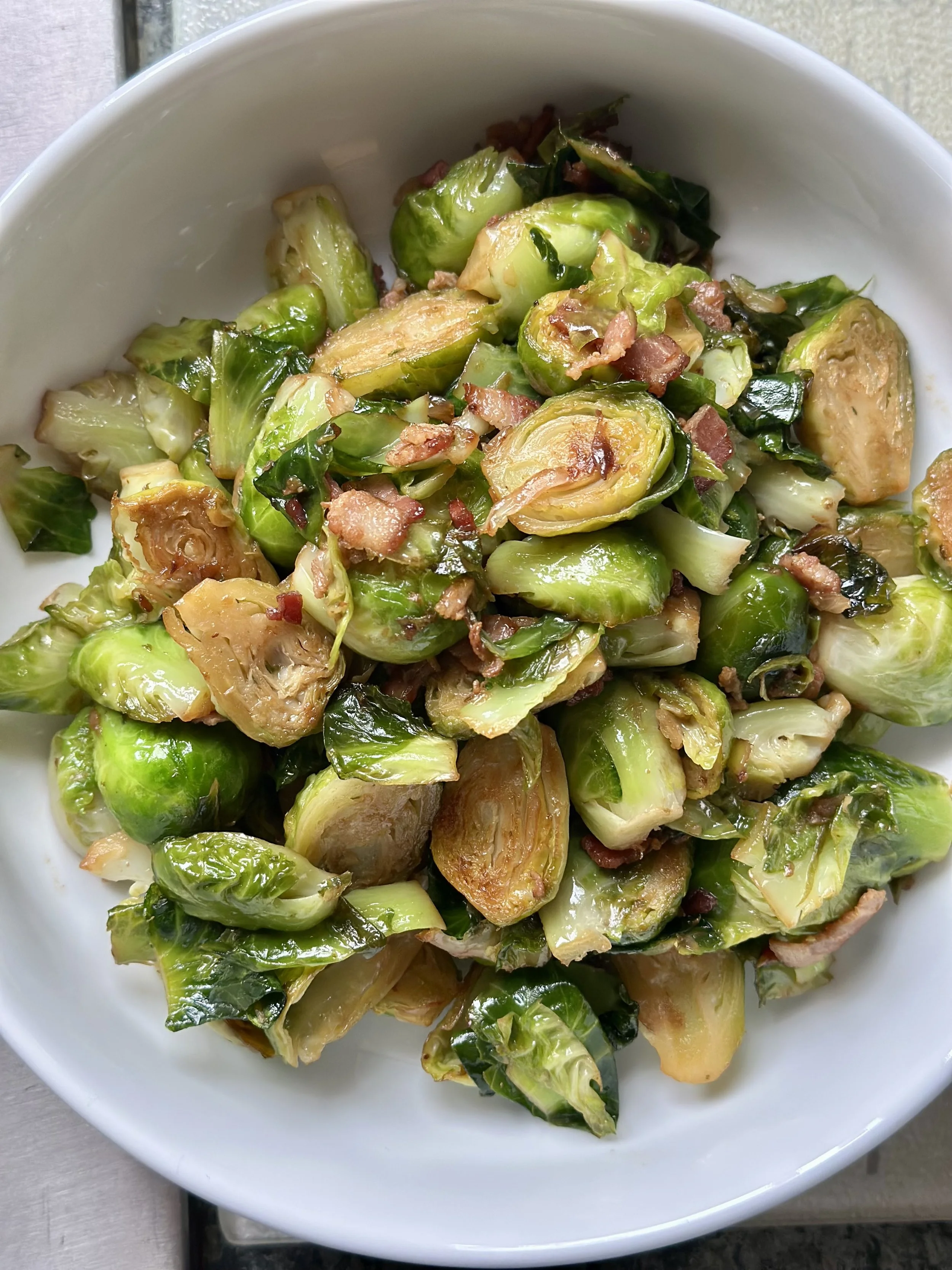 Brussels Sprouts with Pancetta (or bacon)