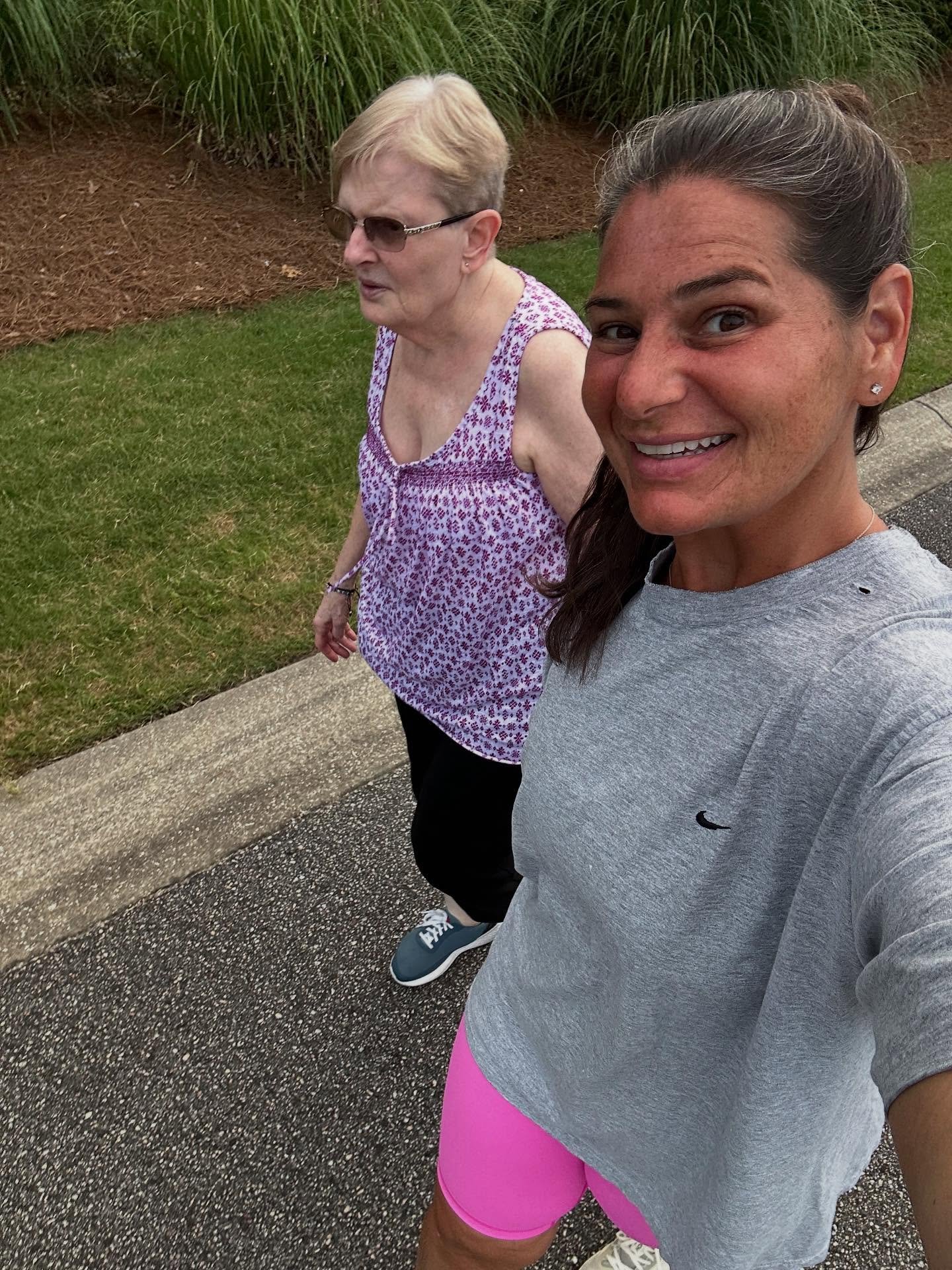 Evening stroll with mom. Some nature. Some food. Some yoga. Happy Summer 💖 from the sunny ☀️ south and from my mom who never stops trying. #gratefulheart💕