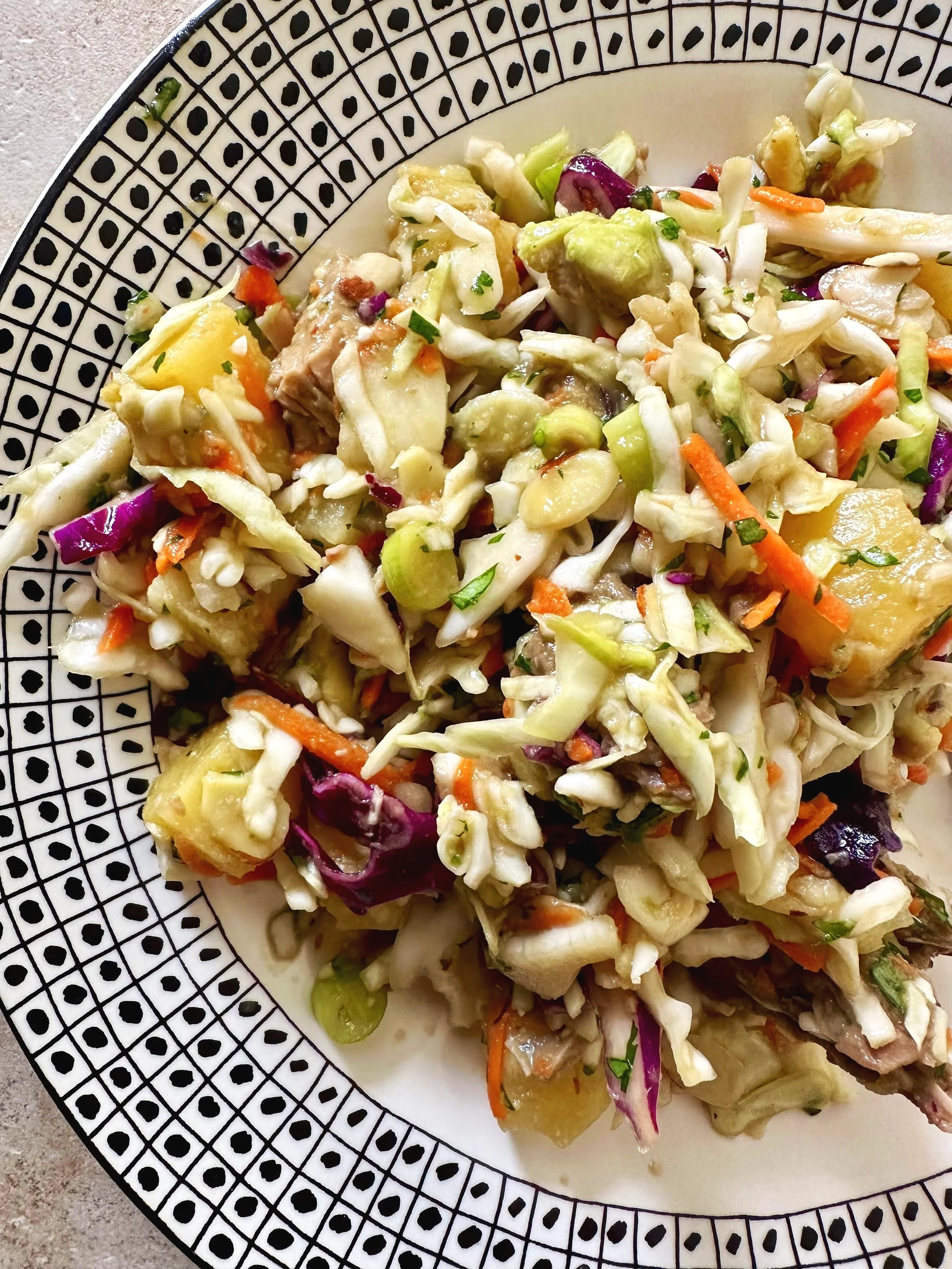 Asian Marinated Pork Tenderloin with Pineapple Slaw