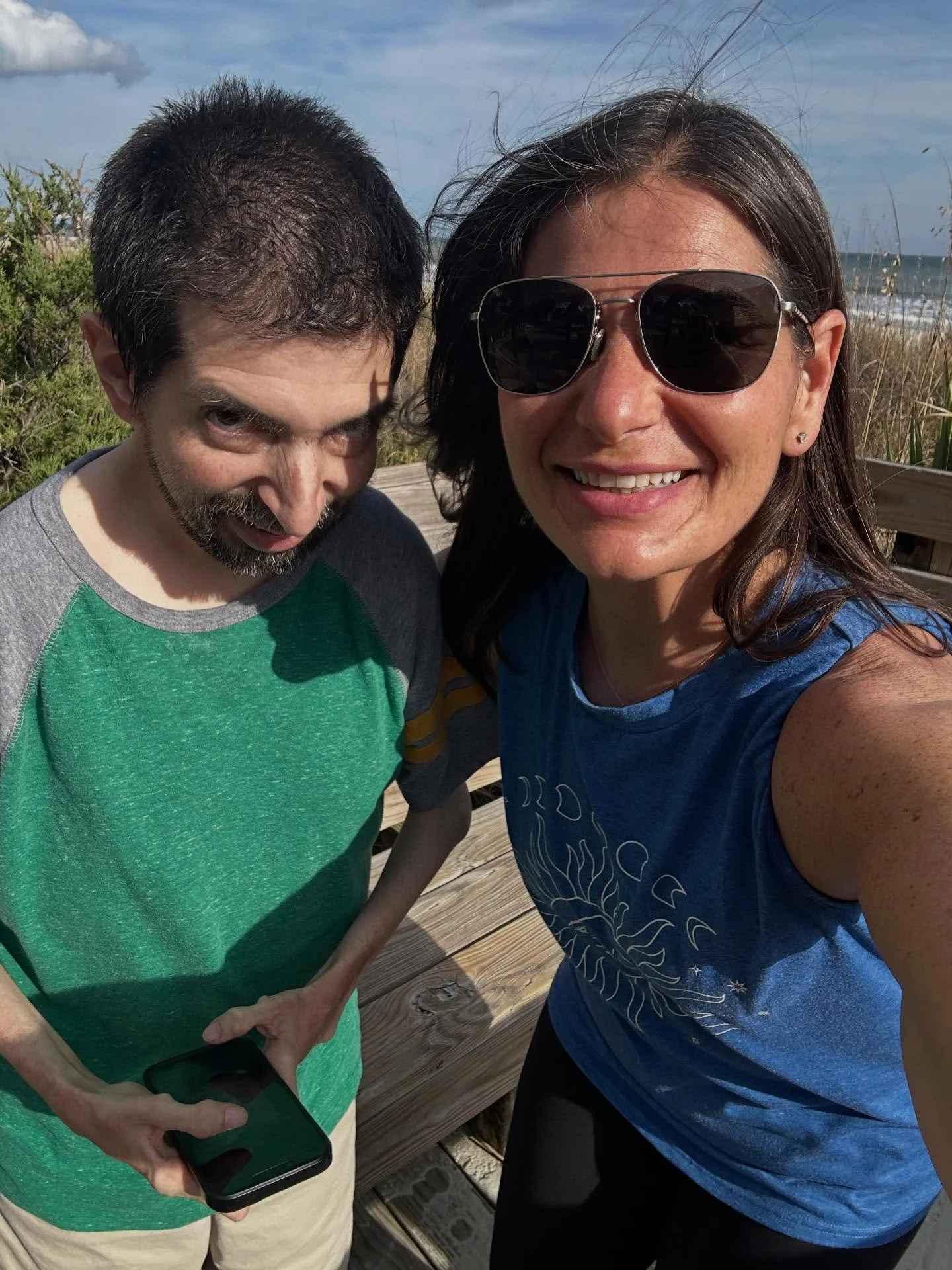 Thanksgiving eve drive to the beach with Tommy. It was 76 and sunny ☀️ Some moments from this mornings walk and dad eating an orange 🍊 He&rsquo;s adorable when he&rsquo;s snacking. Grateful for family, sunny days and time outside 💜