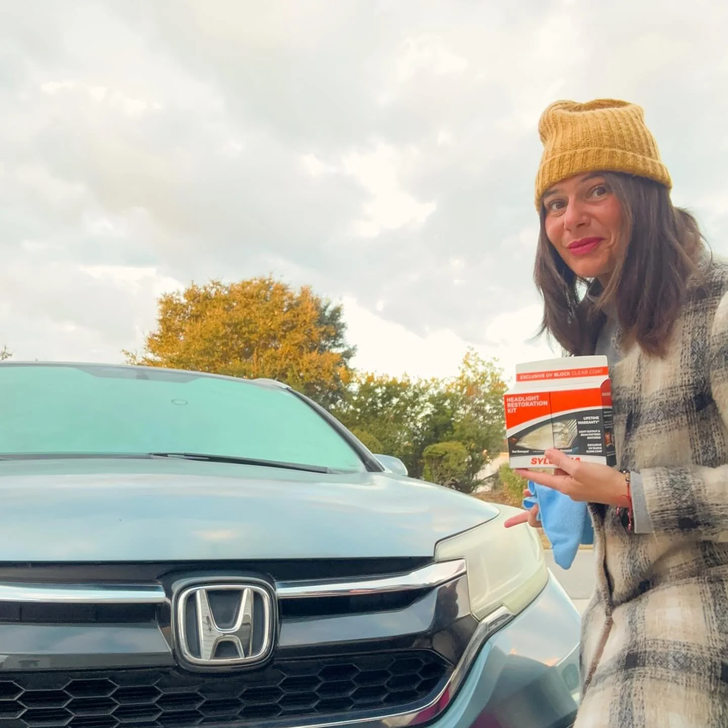 This weekend on Tool time with Tina OR  Car Talk with Tina, you decide, there was a serious headlight restoration project, lessons in oil, antifreeze and wiper fluid from my lovely neighbor Dennis, who also taught me how to test my tire pressure and 