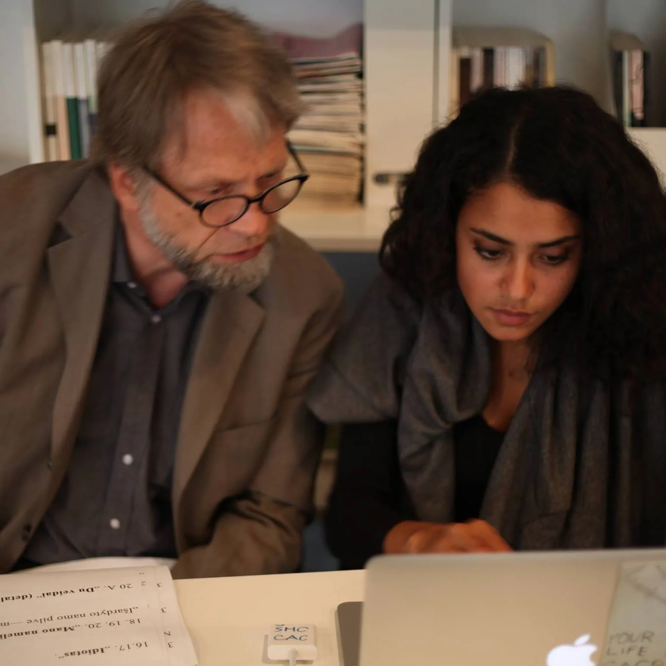 Antanas Mockus and I working on Nijole’s presentation “Works and Reflexions” at the Contemporary Art Center of Vilnius.