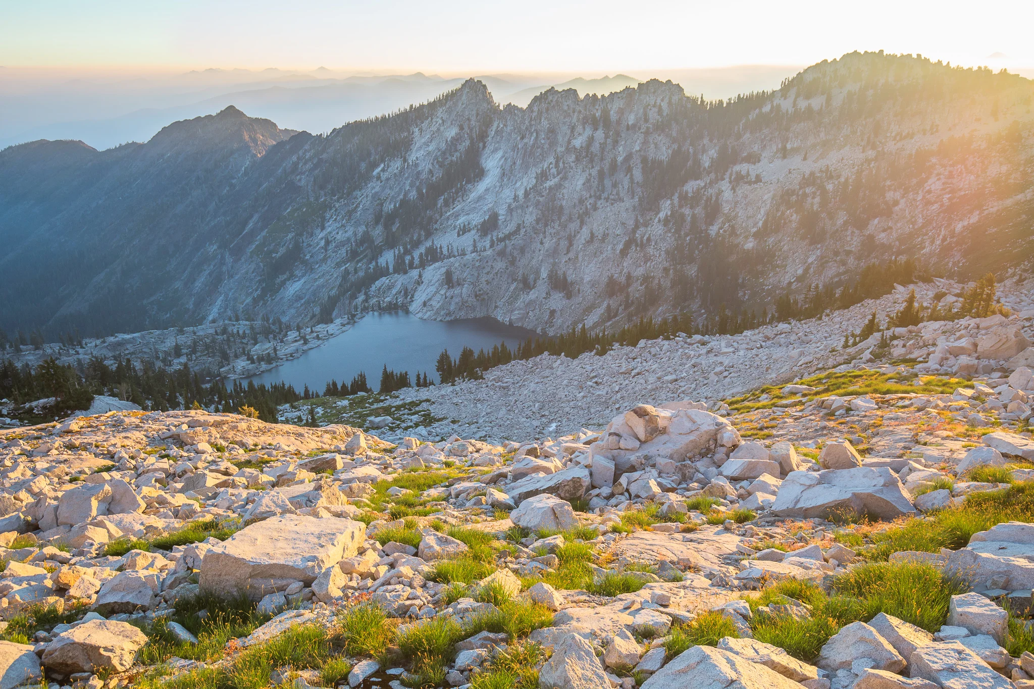 High above Grizzly Lake.