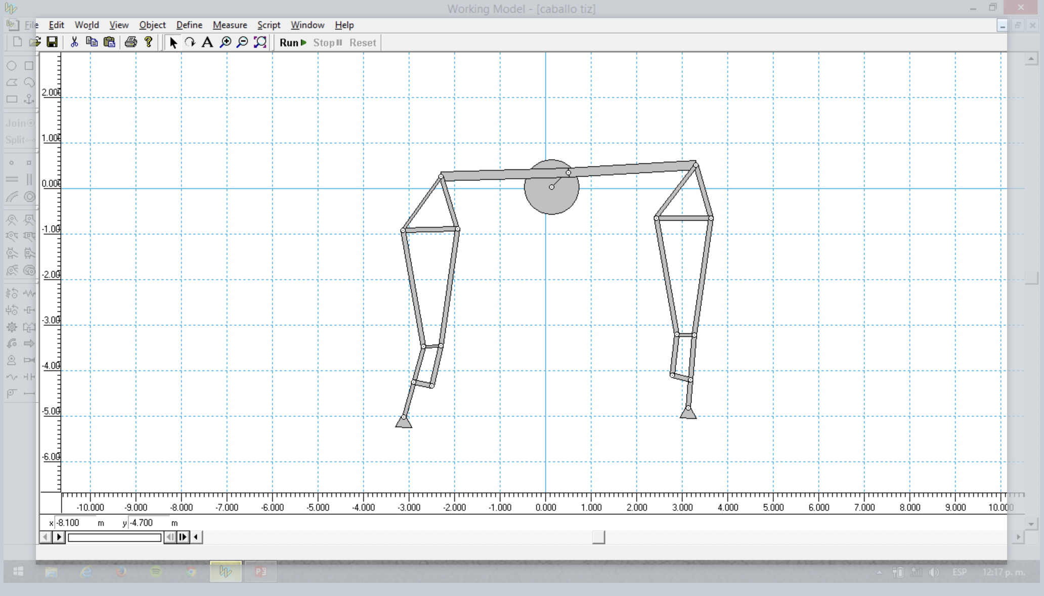 Working Model mechanism simulation