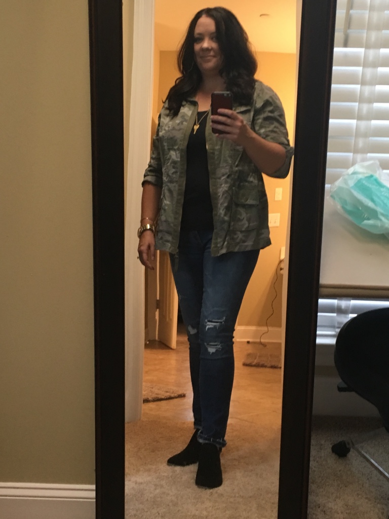 I couldn't not show you my camo jacket! I love this and want to wear it daily. On another note, you might be married to a musician is there's a drum throne in your closet and it's been there for a month and you're not totally sure why....