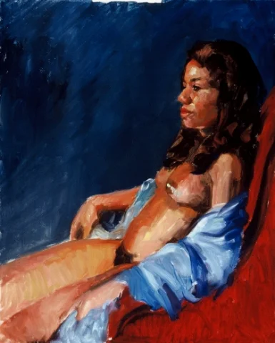 Woman in Blue Shawl