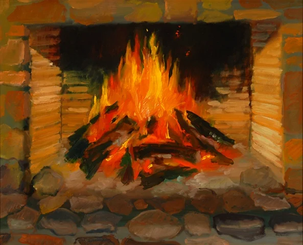 Winter Fireplace