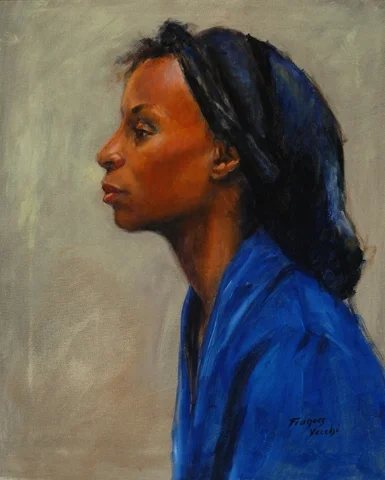 Profile with Blue Blouse