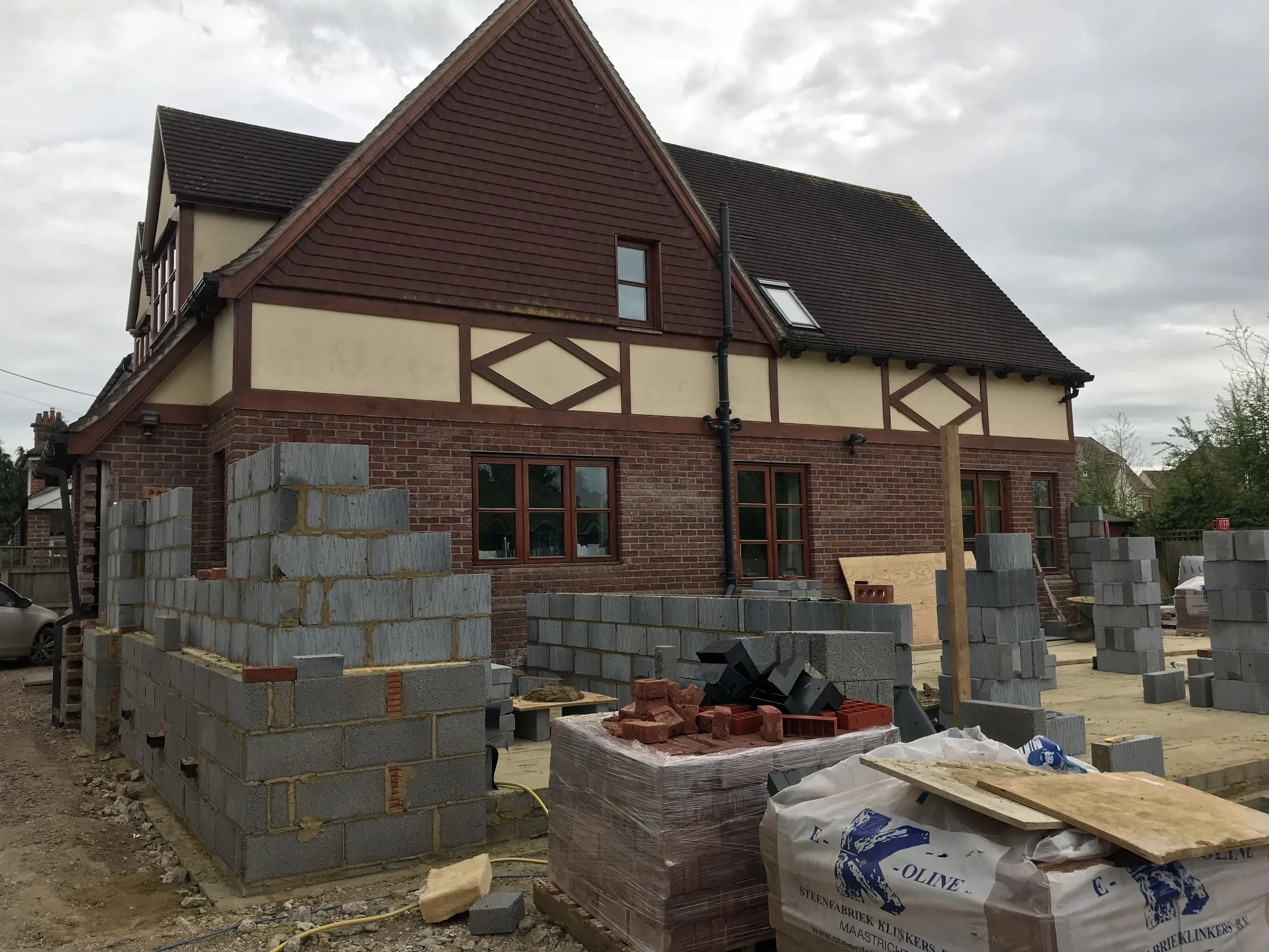 extension project - padworth: block work is coming along nicely
