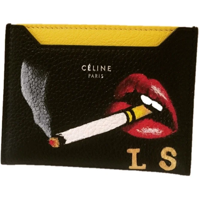 Hand Painted Celine Card Case