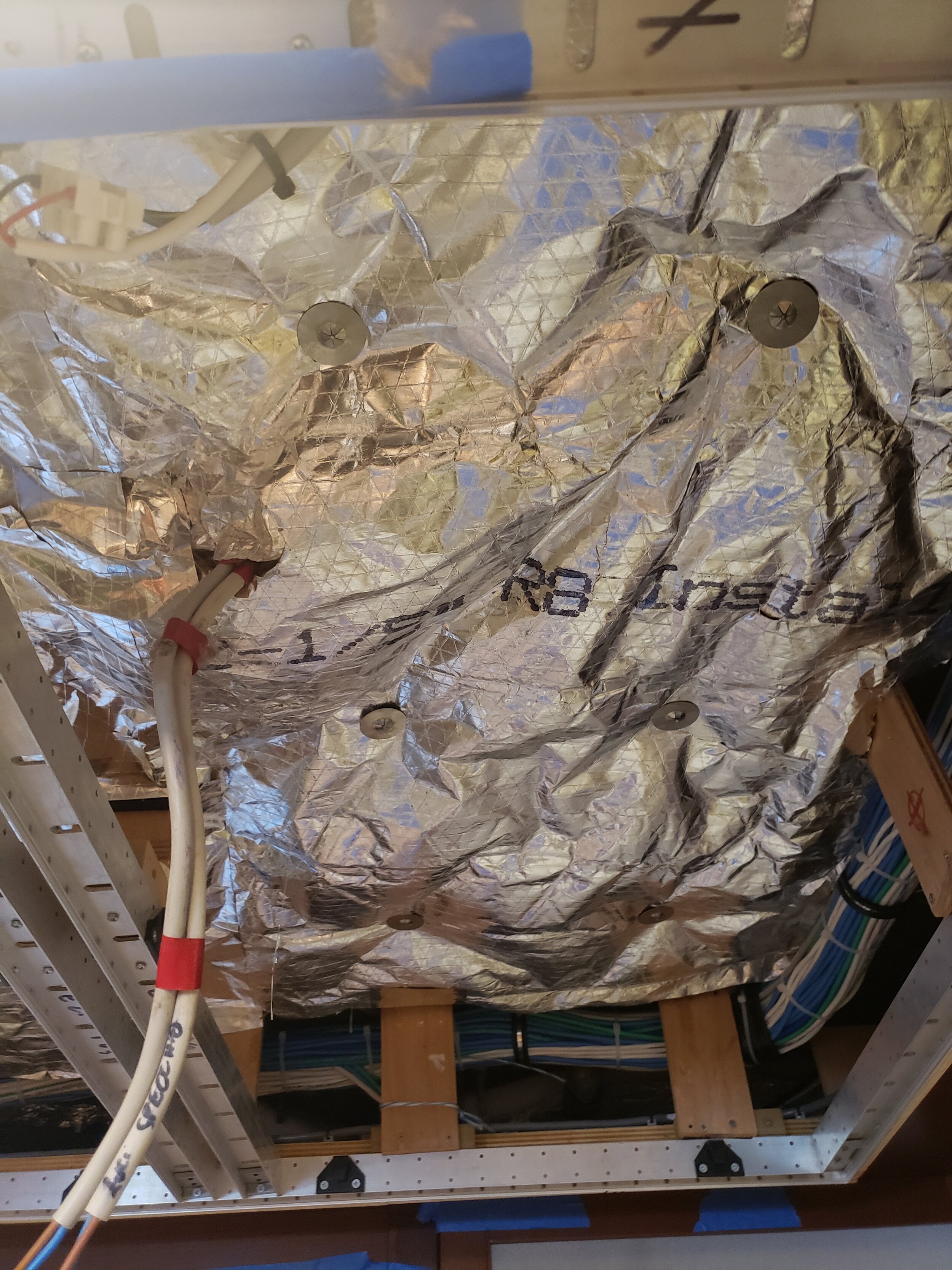 Thermal Marine Insulation Install In Main Salon Overheads