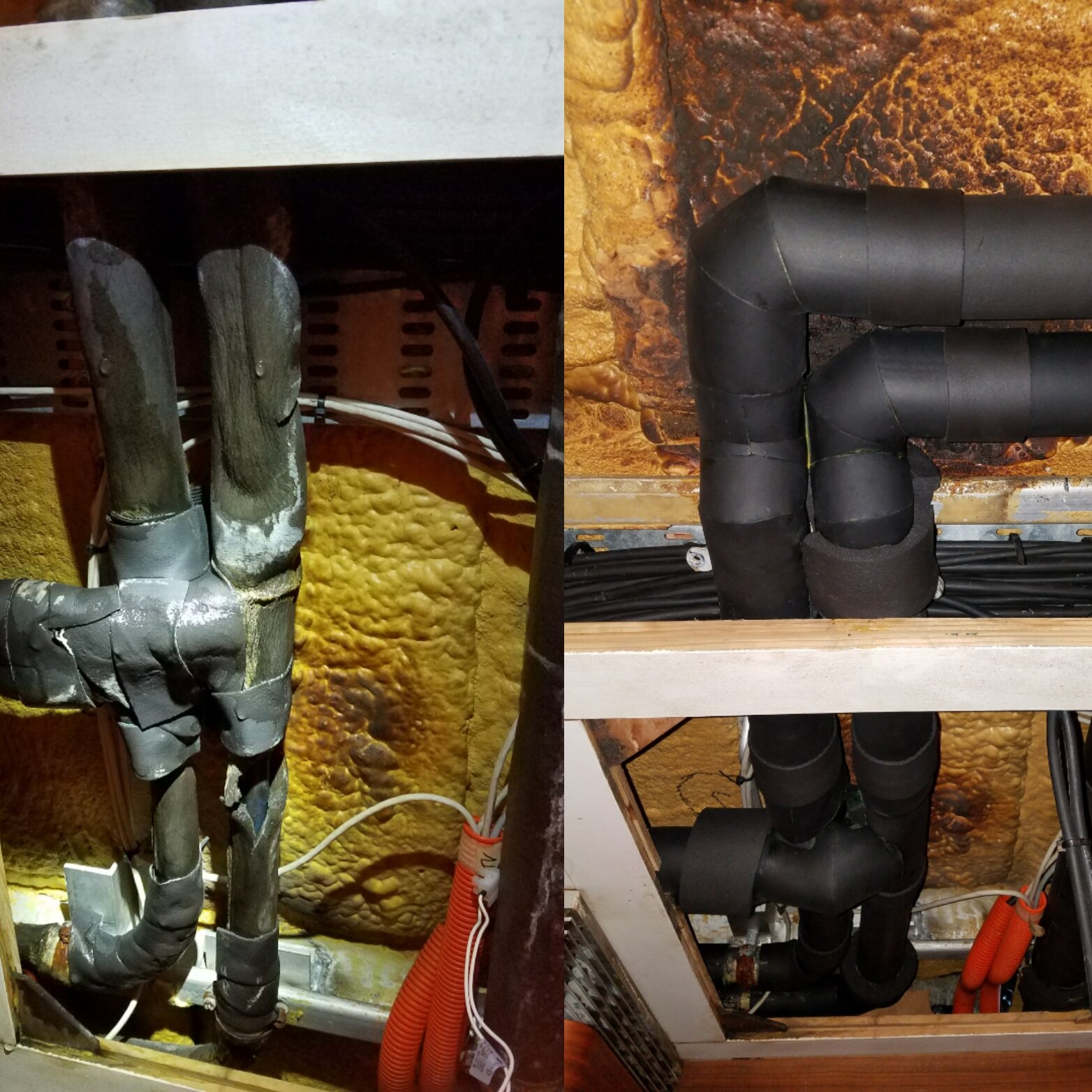 Marine Thermal Pipe Insulation Replacement On Chilled Water Lines 