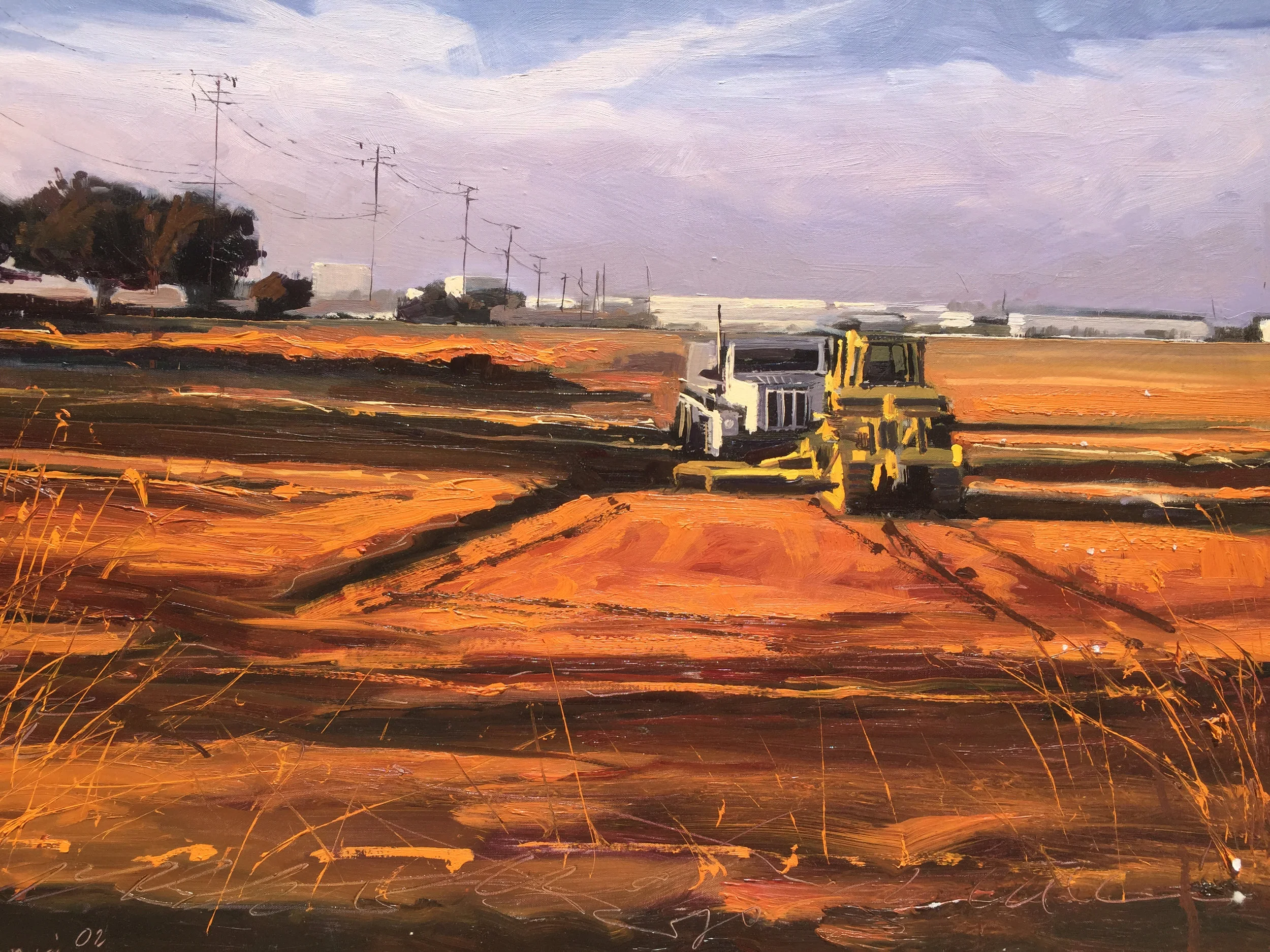 Equipment on an Orange Field