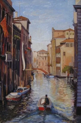 Man in a Boat  18x24