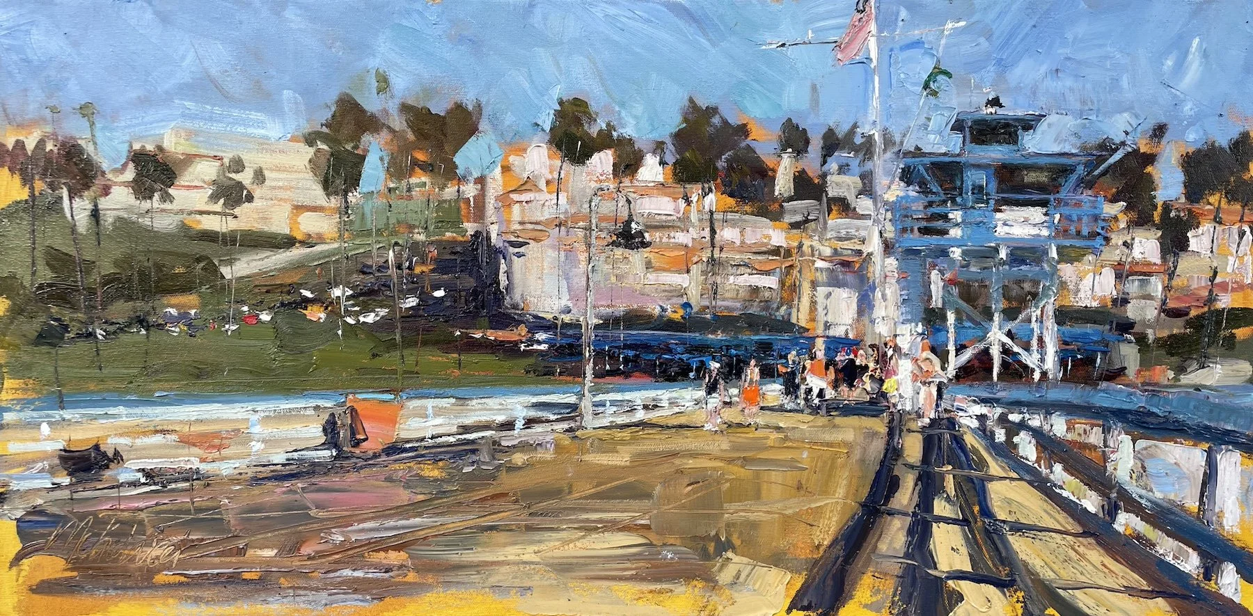 San Clemente Pier 8x16 Oil