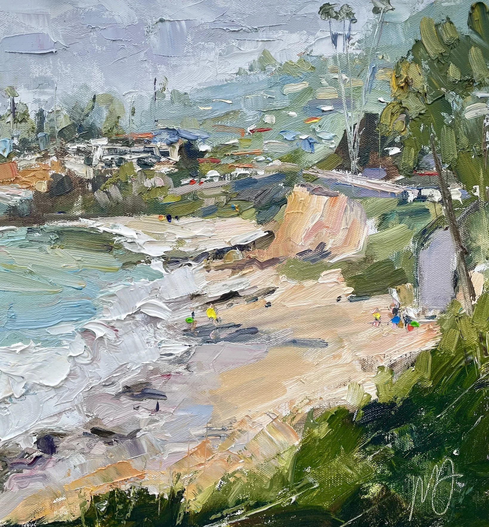 View from Monument Point  12 x 13   oil