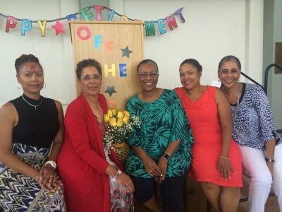Cecilia with her mother, sisters, and aunt.