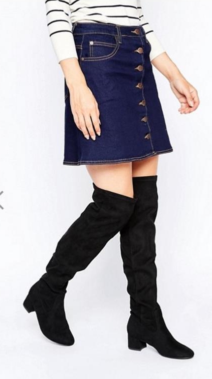 New Look Faux Suede Over The Knee Boot