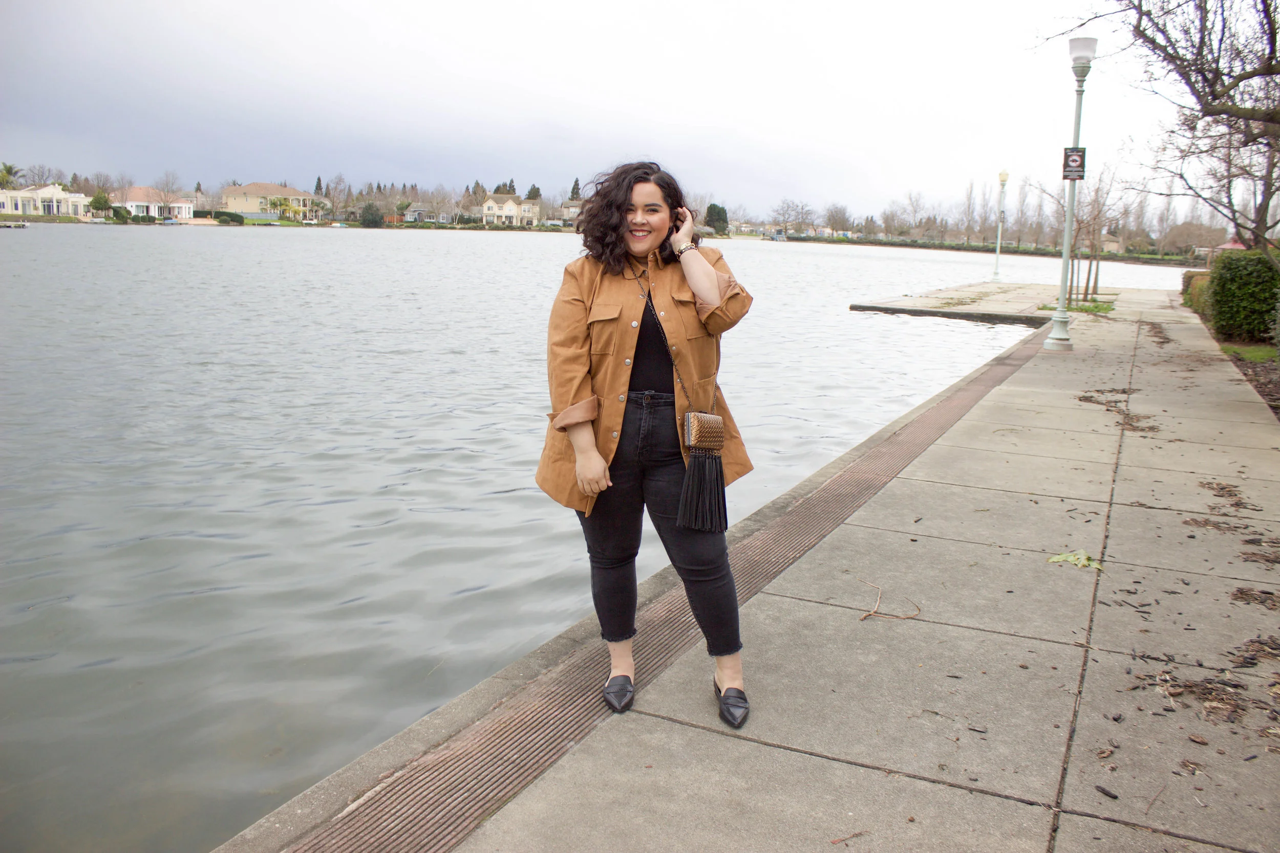 Suede Utility Jacket And Pointed Loafers