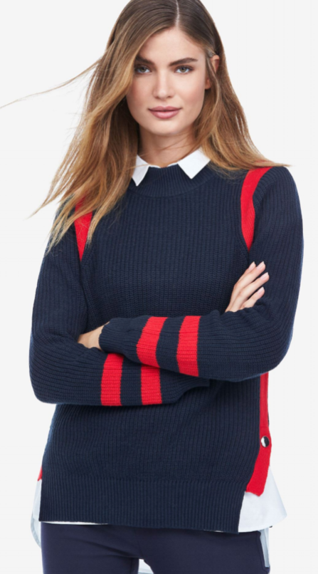 Side Stripe Mockneck Sweater - Detailshttps://www.ellos.us/products/side-stripe-mockneck-sweater-by-ellos/1034748.html $42.90