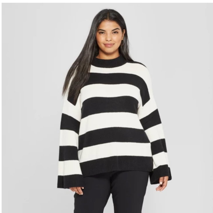 product description page Women's Plus Size Long Wide Sleeve Pullover Sweater - Who What Wear™ - $34.99