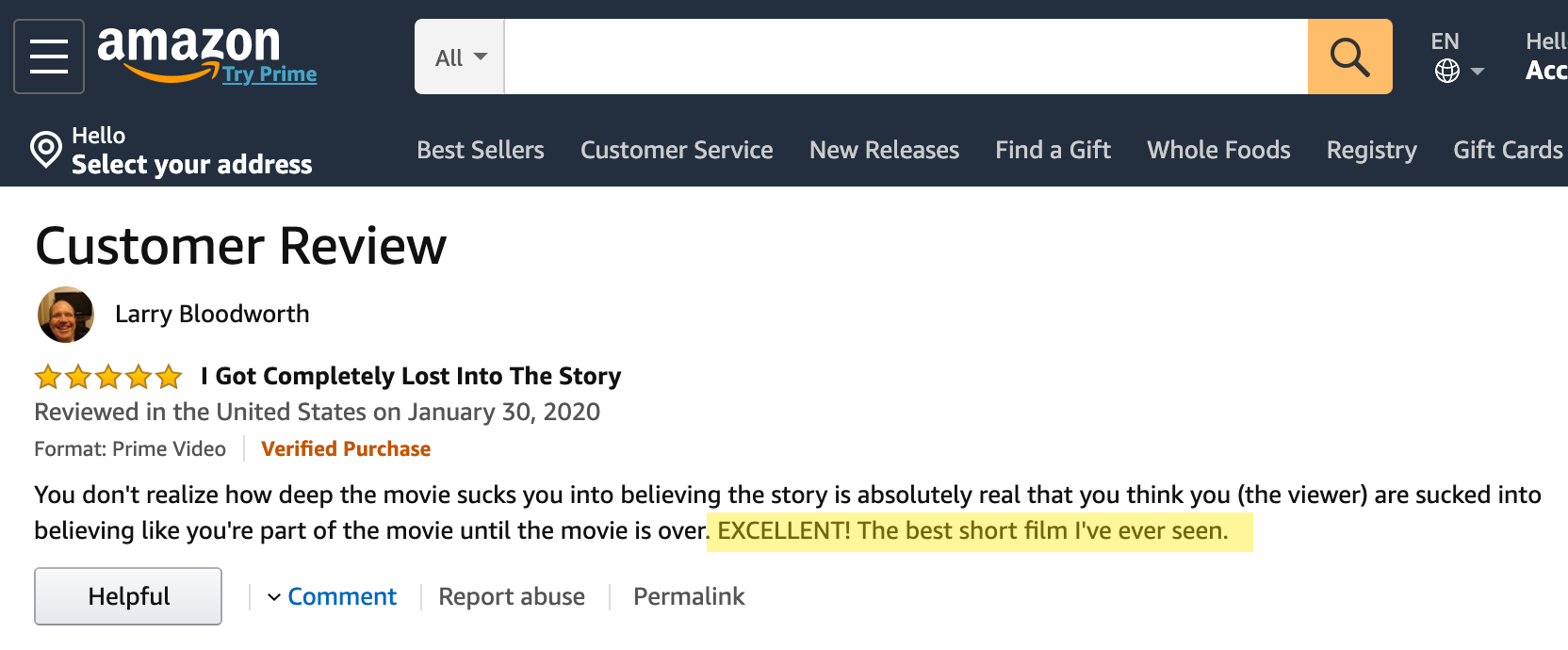 Amazon Customer Review
