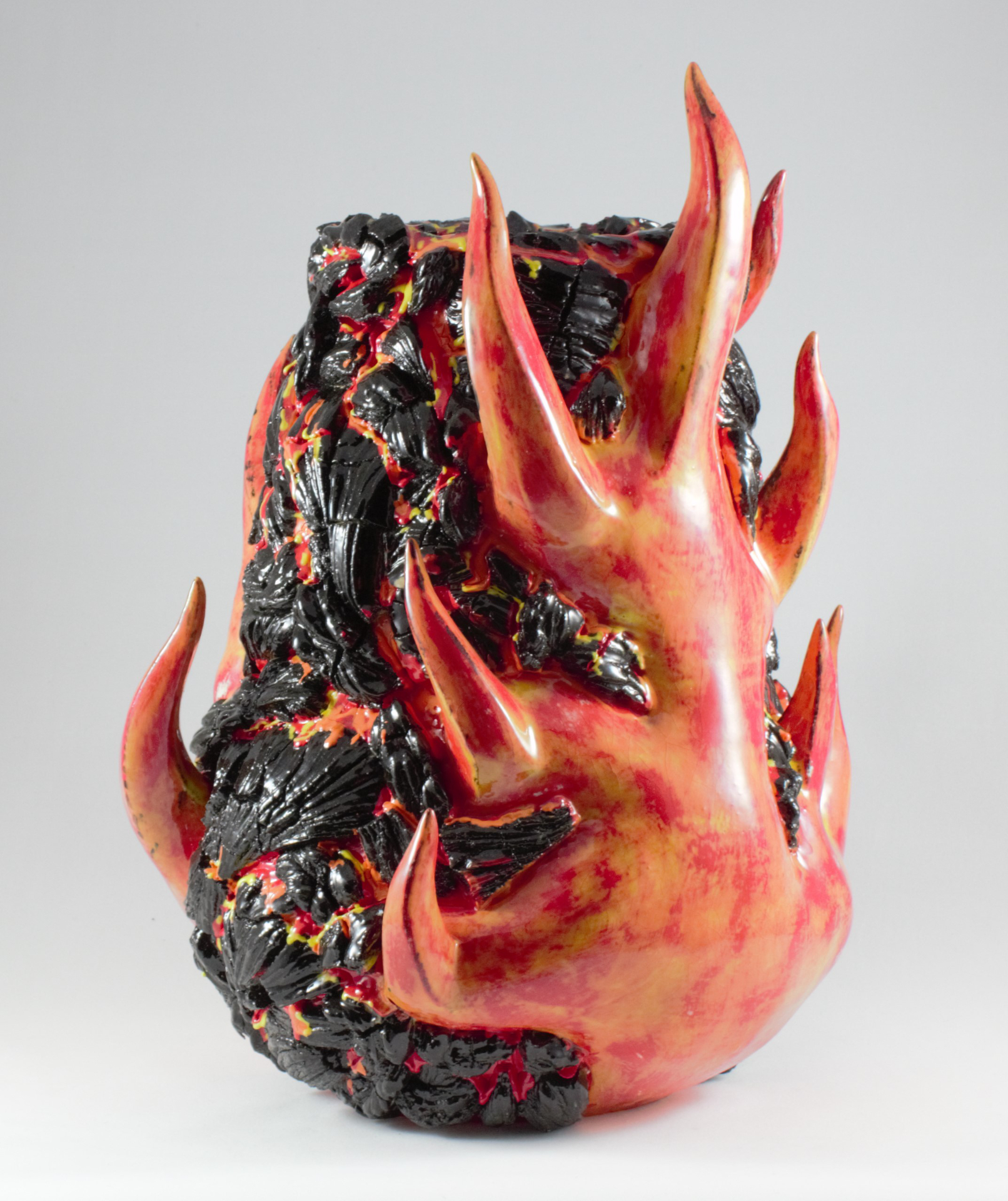 Fire and Lava , 2016, Ceramic, High Fire, 12.5" H x 10" W x 10" D