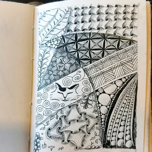 A recent drawing (Zentangle Inspired Art)