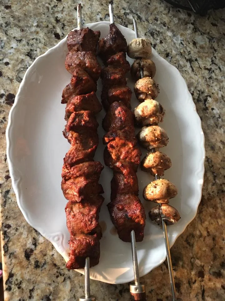 Brittany Nicole Begley- 1 pack of kabob meat is a lot more than it looks! Yummers!