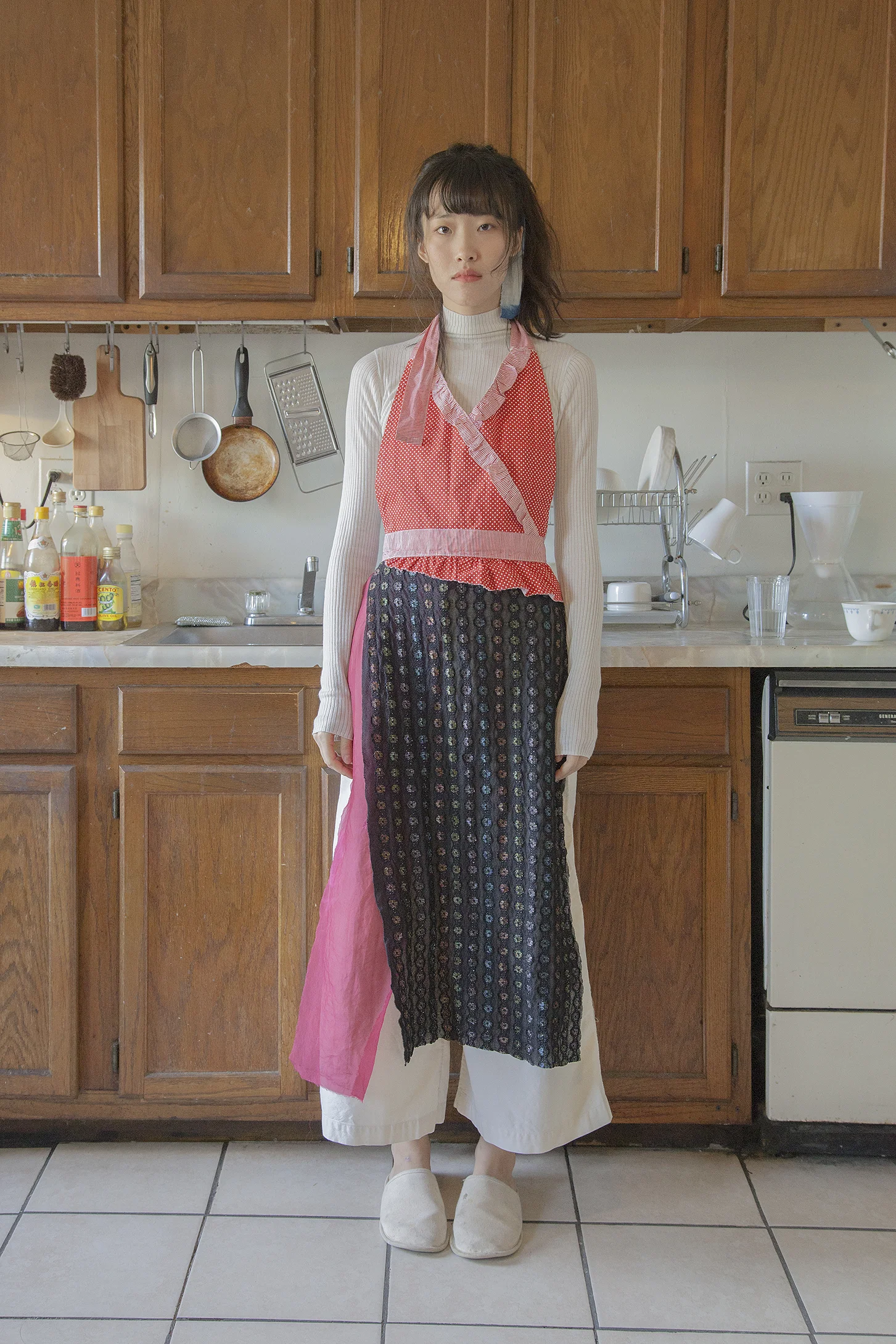 Apron 16 /with red polka dot/ 