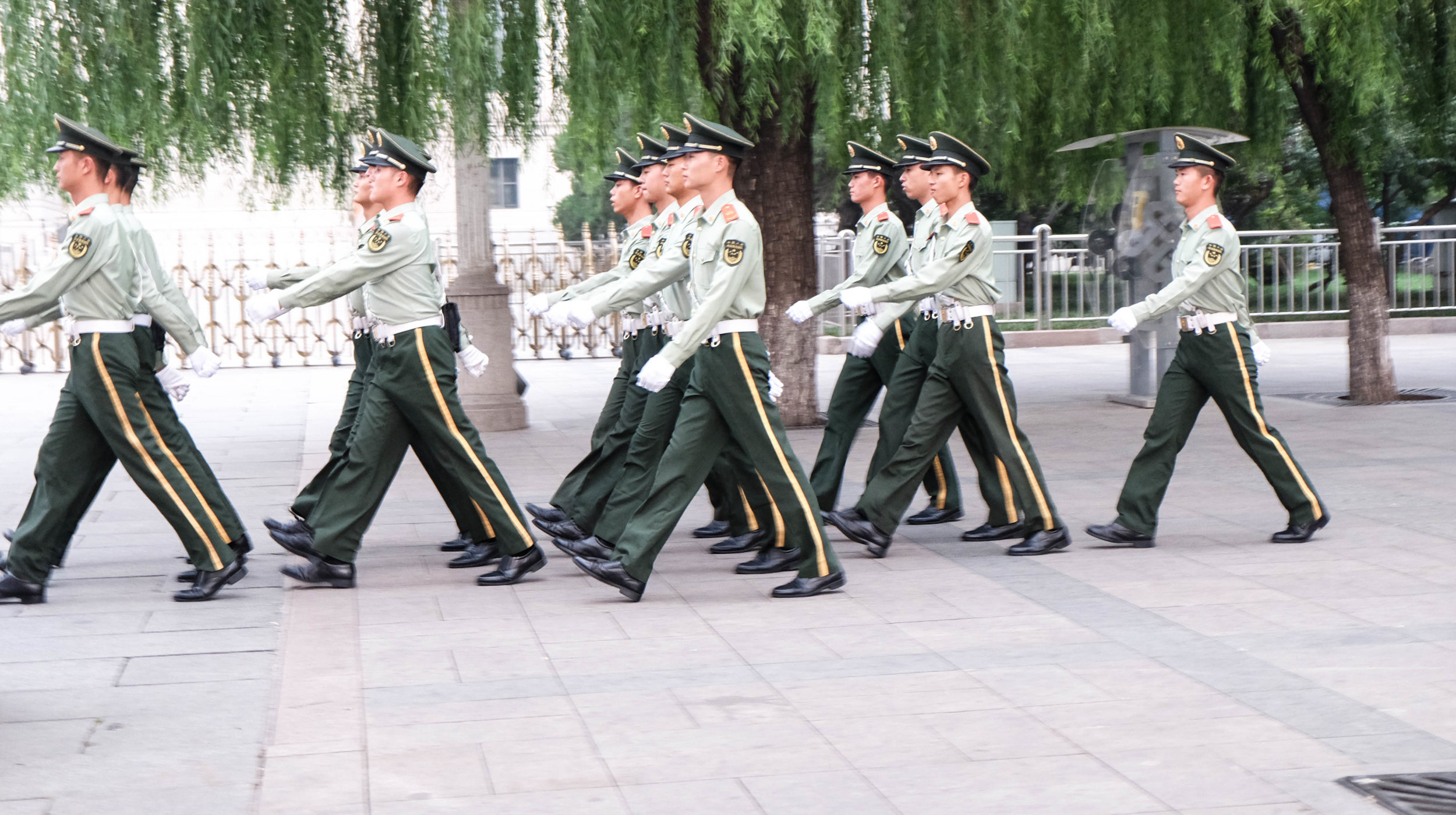 Leaving Tiananmen Square.