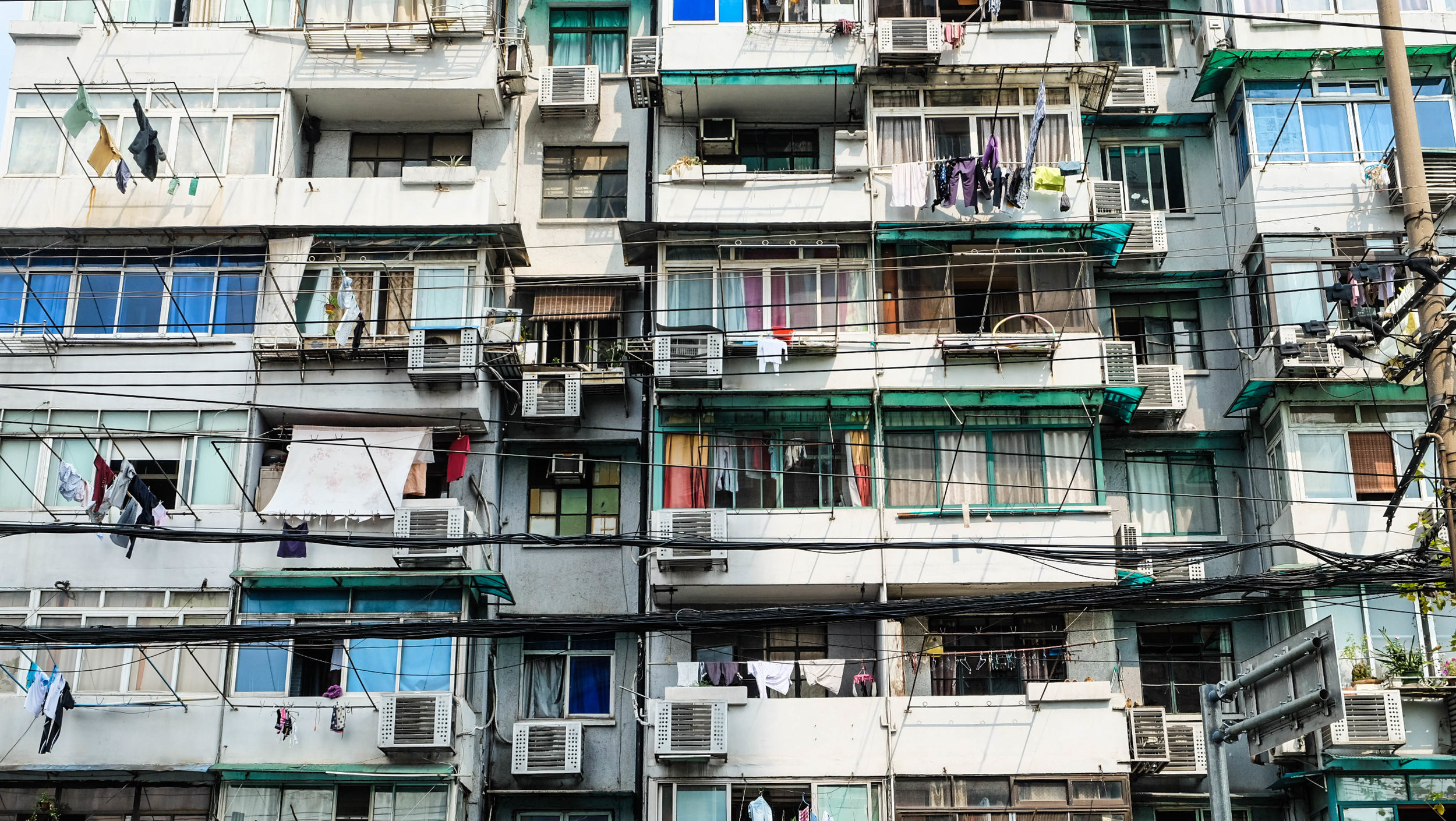 Shanghai's residential area outside of the city center.