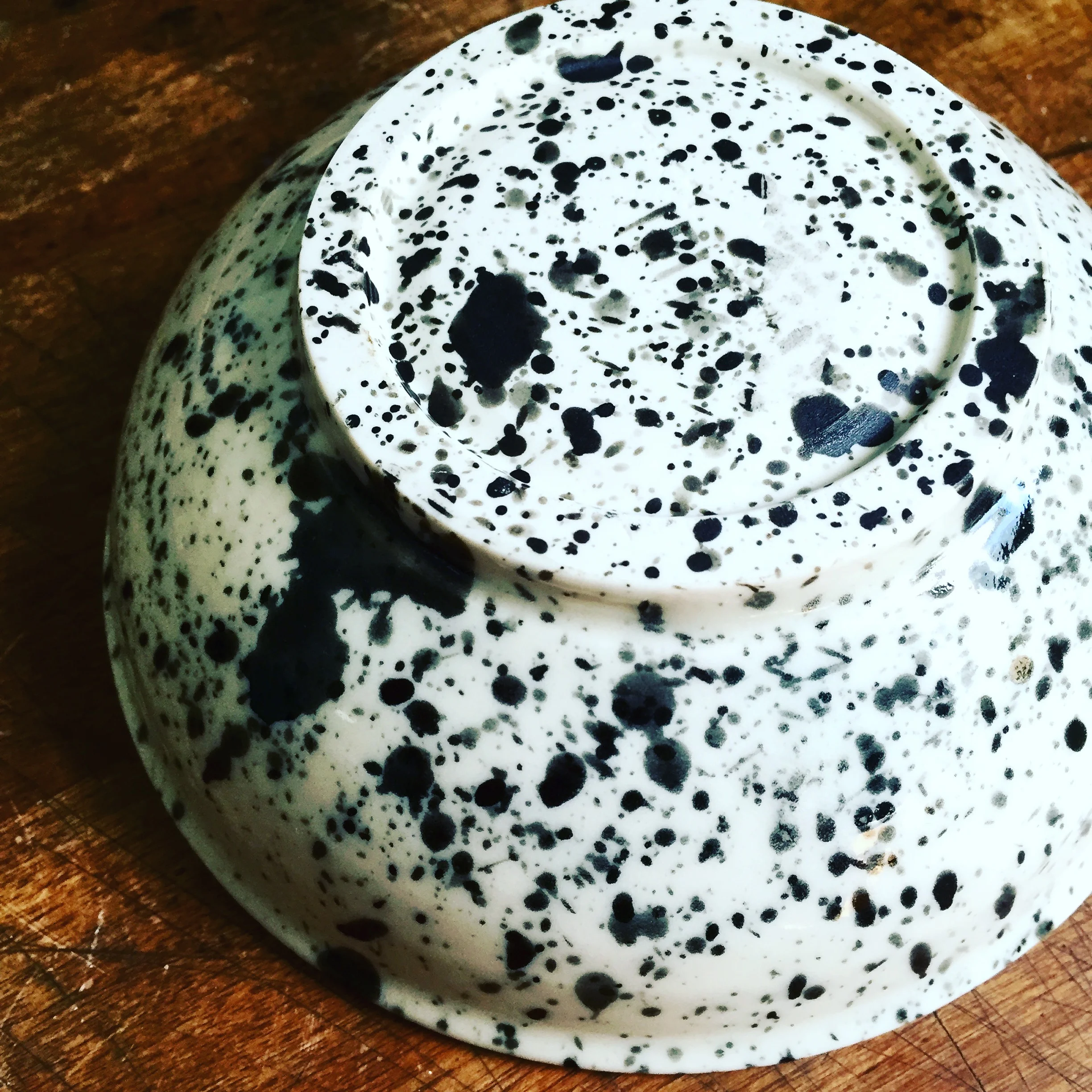 speckled bowl unfired