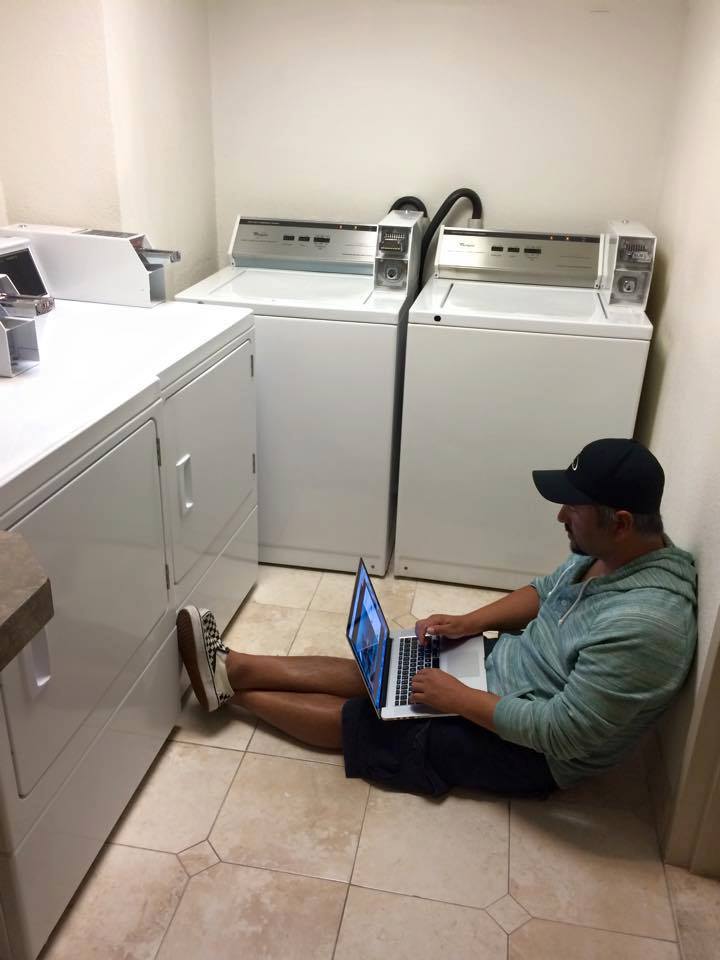 Editing and Laundry in between trips. The work never ends.