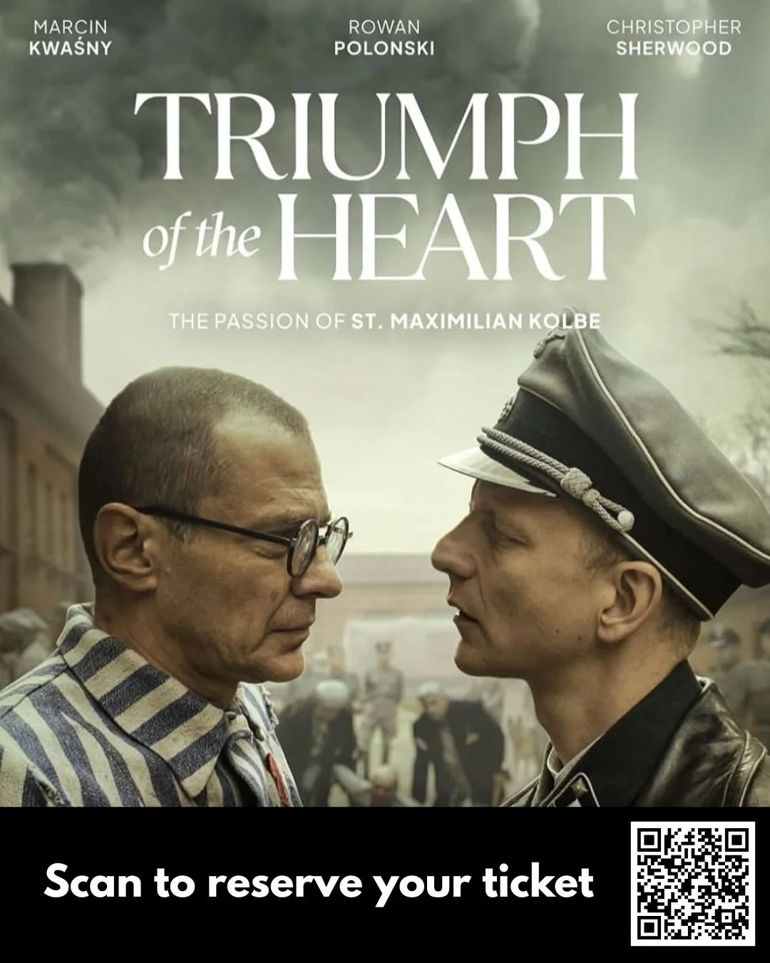 Don't miss this opportunity to see a special screening of the inspiring film Triump of the Heart: The Passion of St. Maximilian Kolbe When: Saturday, October 25 at 5:30 p.m. Where: Hewlett 201.