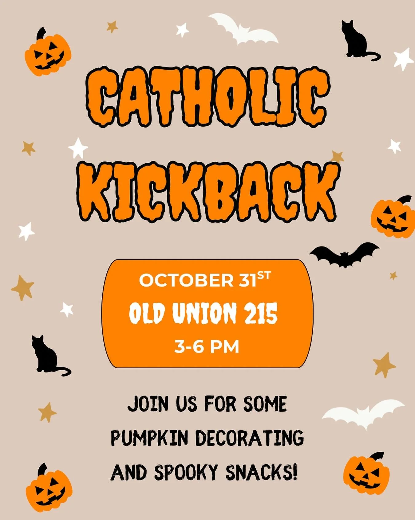 Prepare yourself this Friday for some spooky fun! Food, crafts, and a classic Halloween movie- sounds like a treat! 🎃
