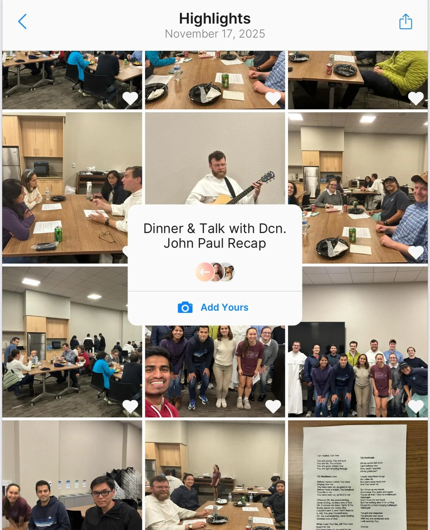 🦃❤️Some highlights from our GCSA November Dinner &amp; Talk with Dcn. John Paul! We are so GRATEFUL for all who attended and hope to see more of y&rsquo;all at our next event!🦃❤️ 

Comment down below one thing you&rsquo;re grateful for this holiday