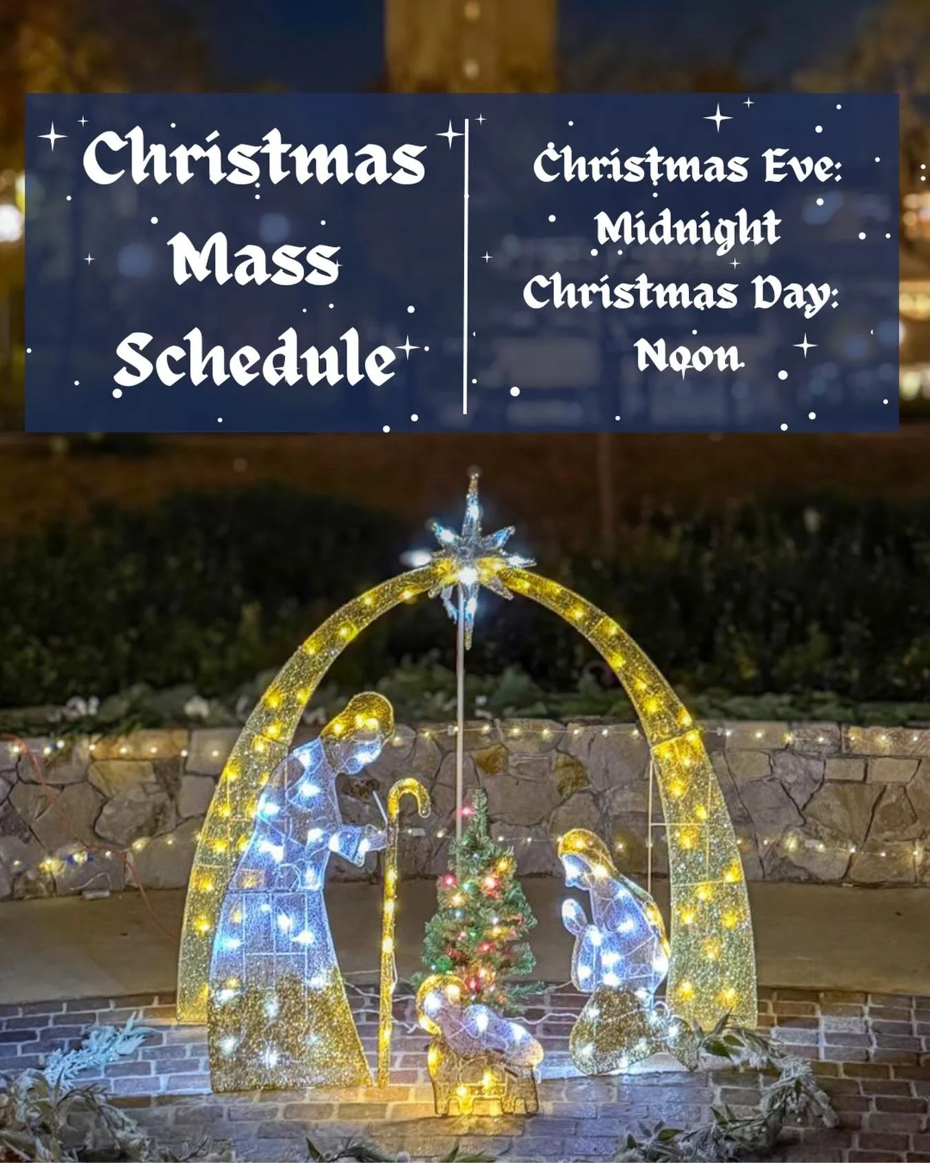 Christmas Mass services at Memorial Church 🙏