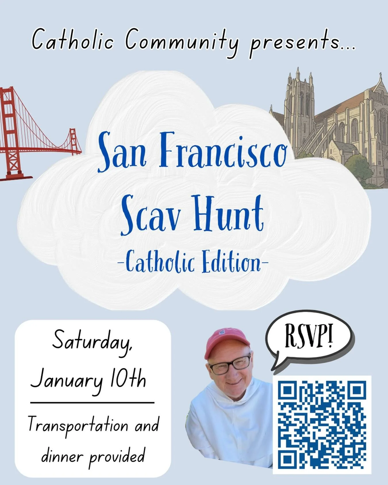 🚨🚨Undergrads! 🚨🚨

Start out the year right with a Scavenger Hunt around SF **Catholic Edition**!

Sign up at the link in the bio