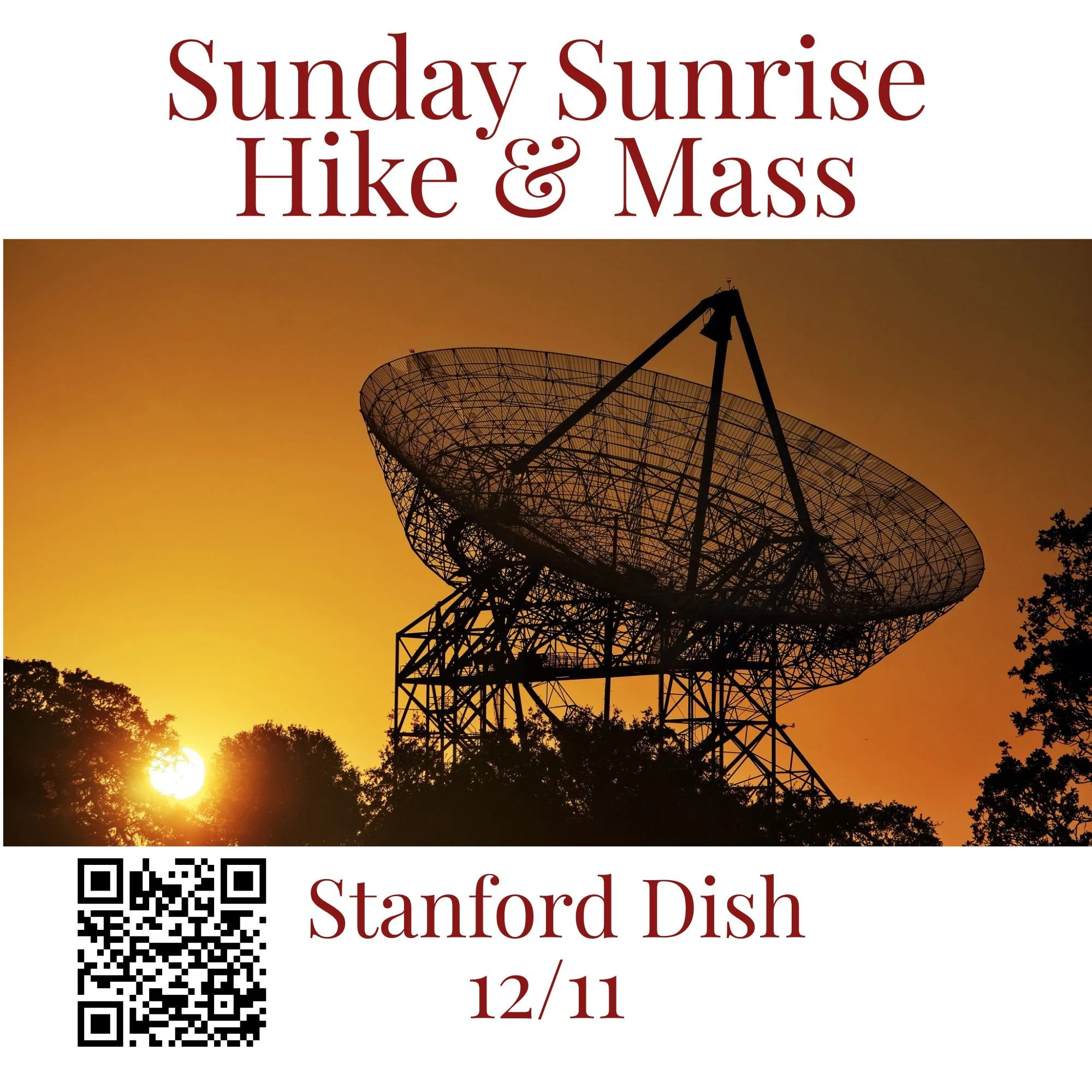 Sunday Sunrise Hike & Mass: Stanford Dish