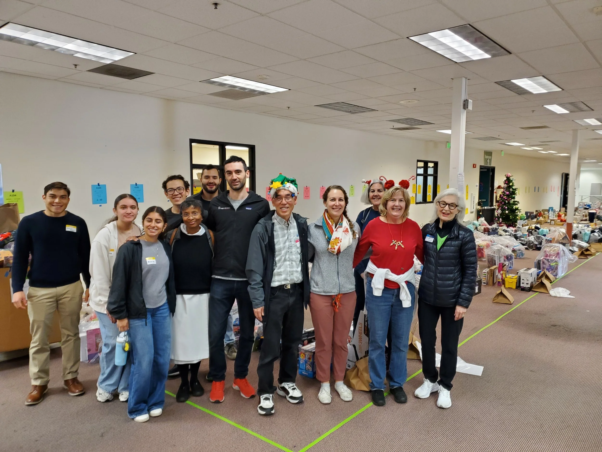 CC@S contingent helping out the Giving Tree for families in need