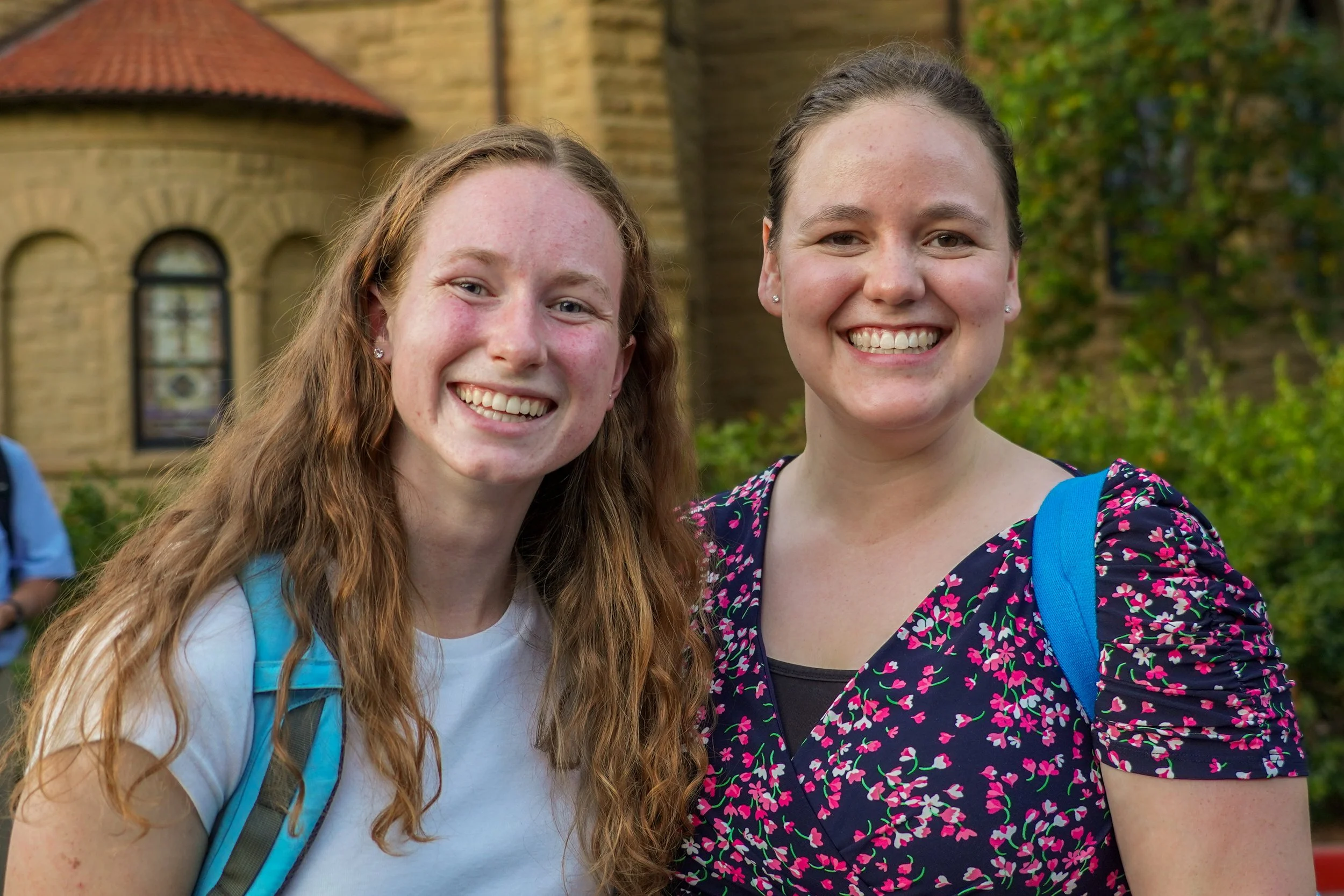 Enjoying one of our taco dinners after Mass outside Mem Chu