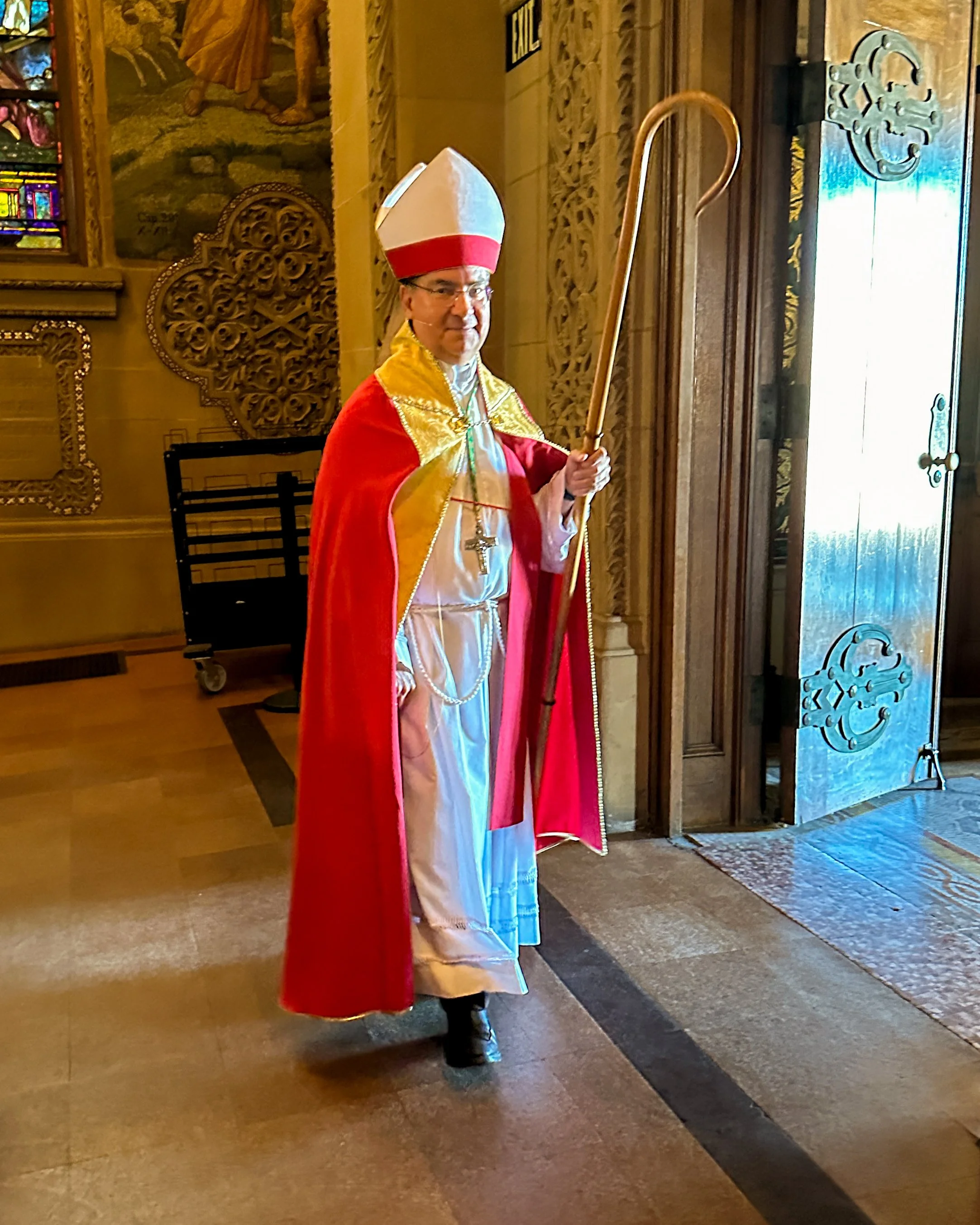 Bishop Oscar Cantu at the Mass of the Holy Spirit