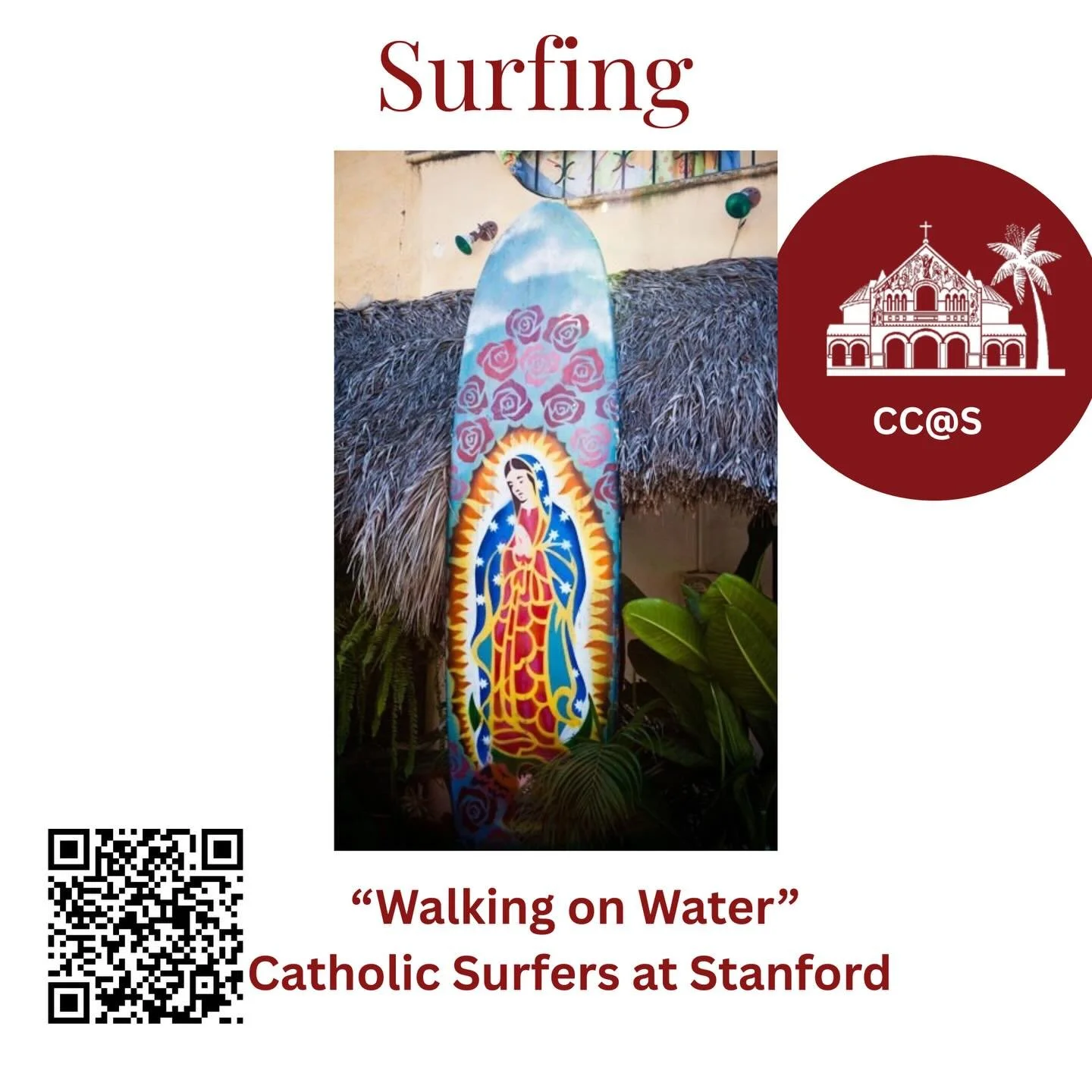 The Bible tells us to be like Jesus. Jesus walked on water, and so should you! 
We are planning on going surfing this Saturday, January 17. 
Join the WhatsApp for Catholic Surfers: https://chat.whatsapp.com/D9iDEBK1oeXCX8zCh3YQ3a